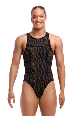 Funkita Ladies Hi Flyer One Piece - Gold Weaver