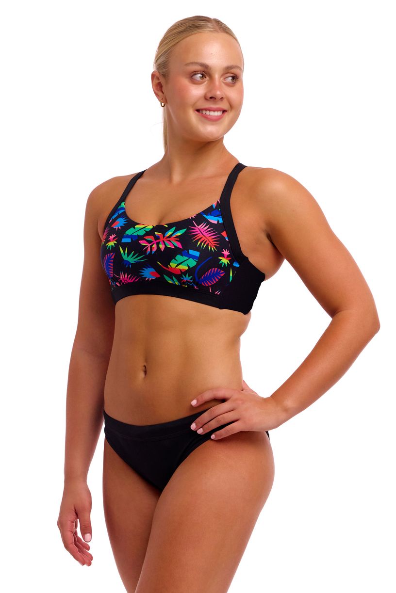 Funkita Ladies Hold Steady Crop Top - Lost Leaf