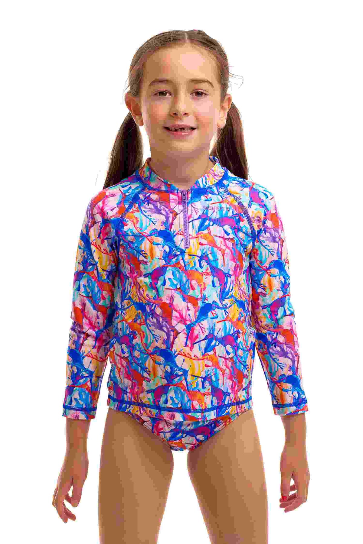 Funkita Toddler Girls Zippy Rash Vest - Dreamy Weedy