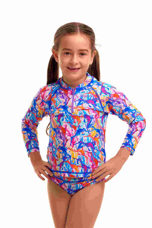 Funkita Toddler Girls Zippy Rash Vest - Dreamy Weedy
