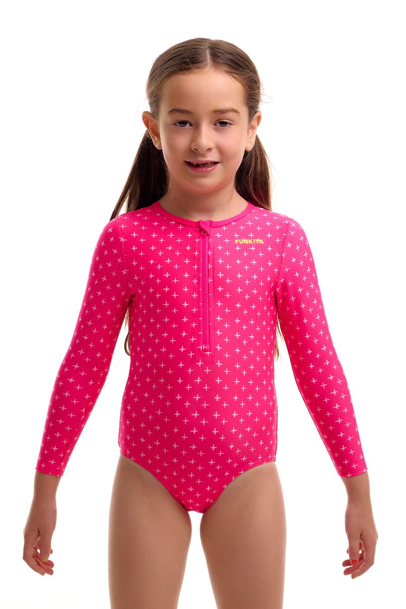 Funkita Toddler Girls Sun Cover One Piece - Pink Proton image 1