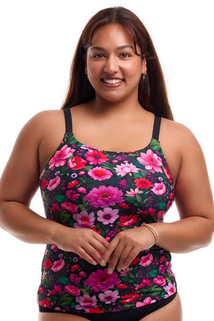 Funkita Ladies Scoop Neck Tankini Top - Garden Glow