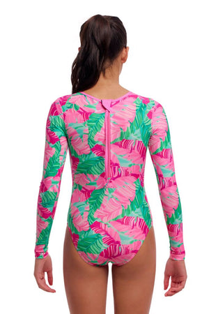 Funkita Girls Long Shot One Piece Tropic Palm