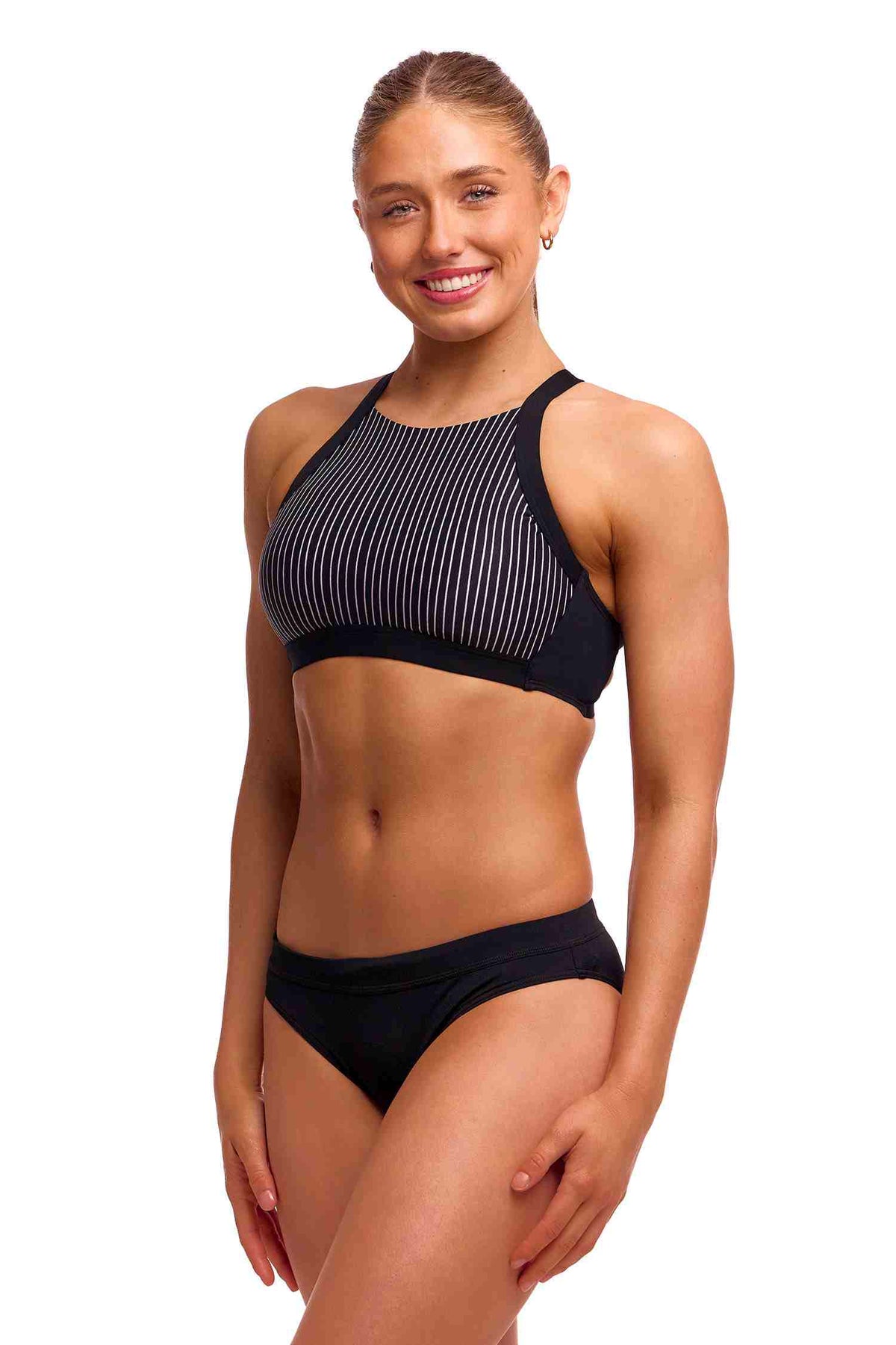 Funkita Ladies Hi Light Swim Top - Pin Stripe