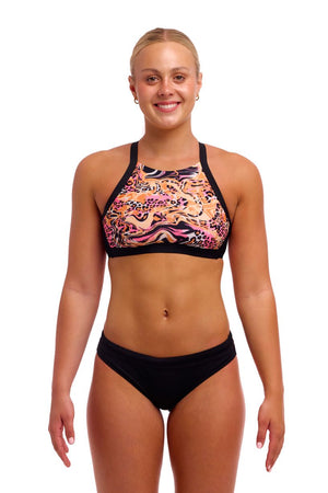 Funkita Ladies Hi Light Swim Top - Tipsy Tiger