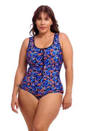 Funkita Ladies Zip Front One Piece - Leaf Blower