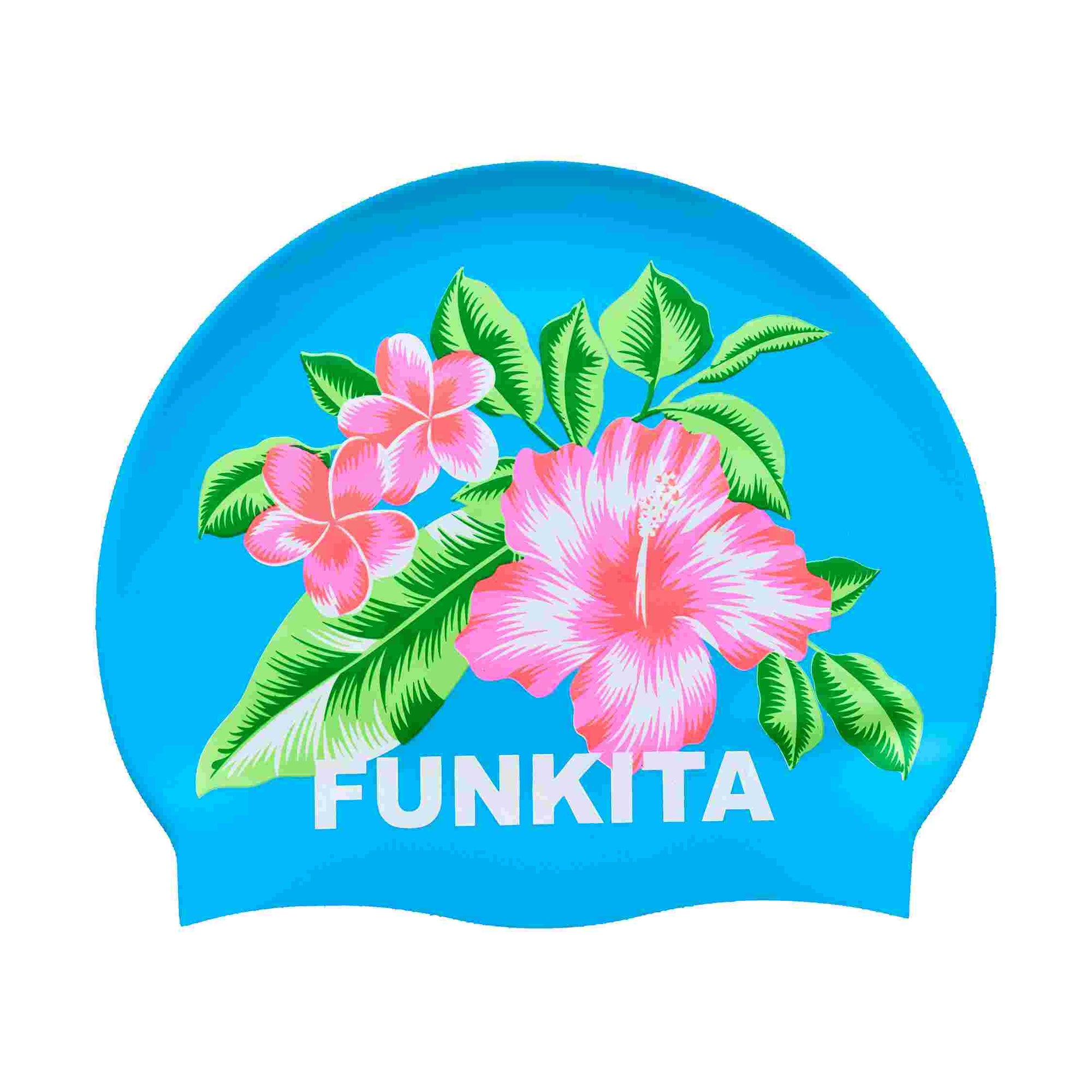 Funkita Silicone Swimming Cap - Blue Hawaii