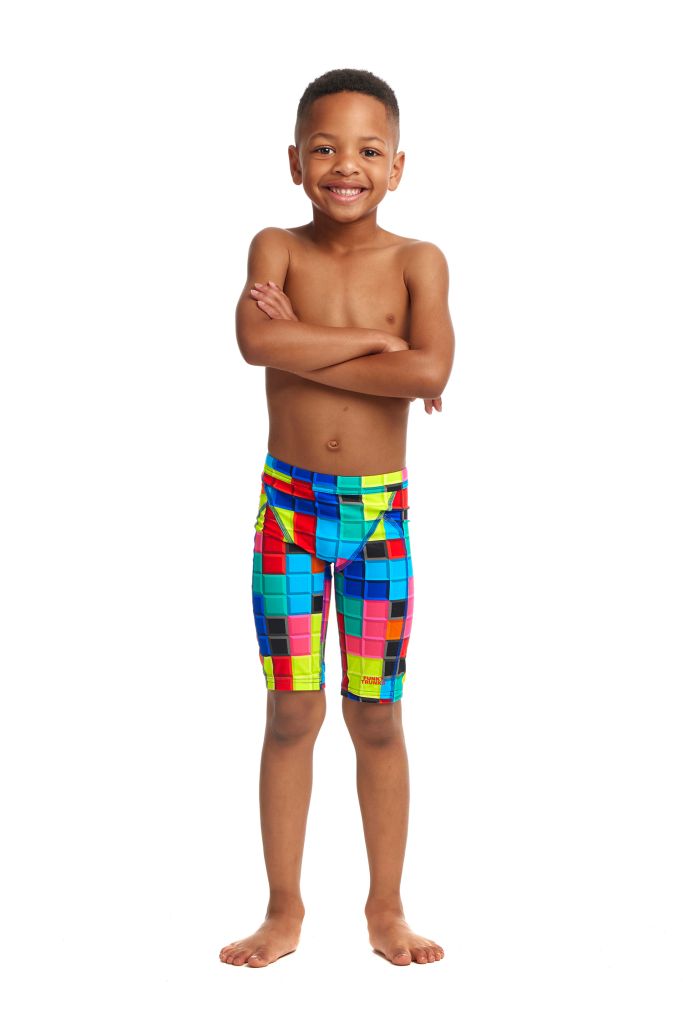 Funky Trunks Toddler Boys Miniman Jammers - Blocked