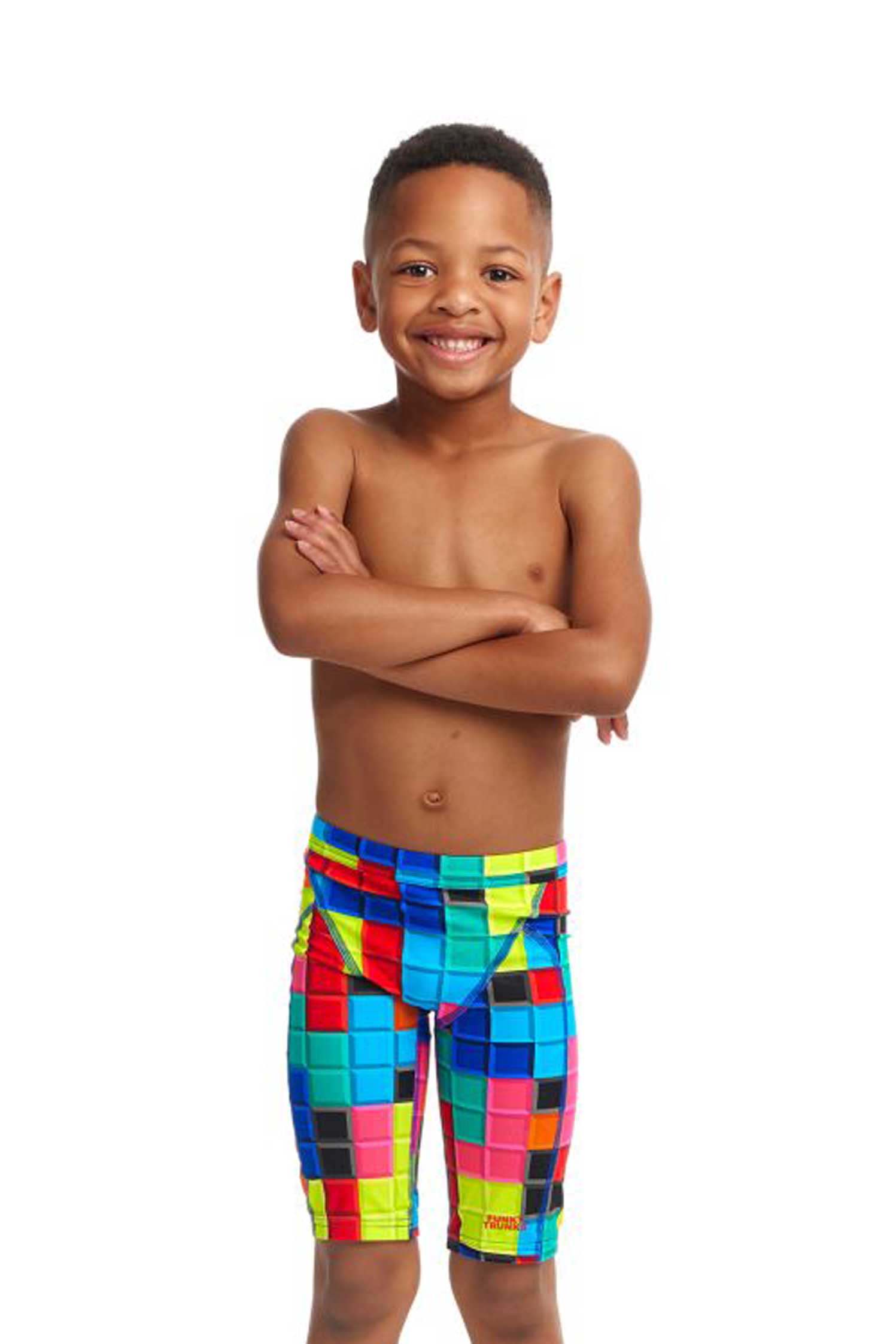 Funky Trunks Toddler Boys Miniman Jammers - Blocked