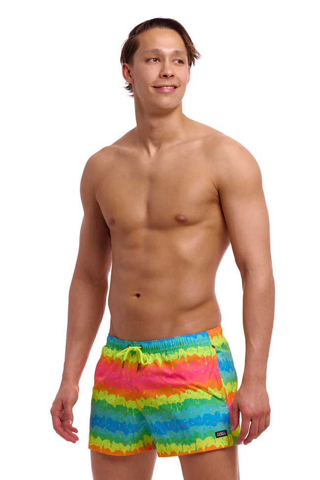 Funky Trunks Mens Shorty Shorts - Melting Mayhem
