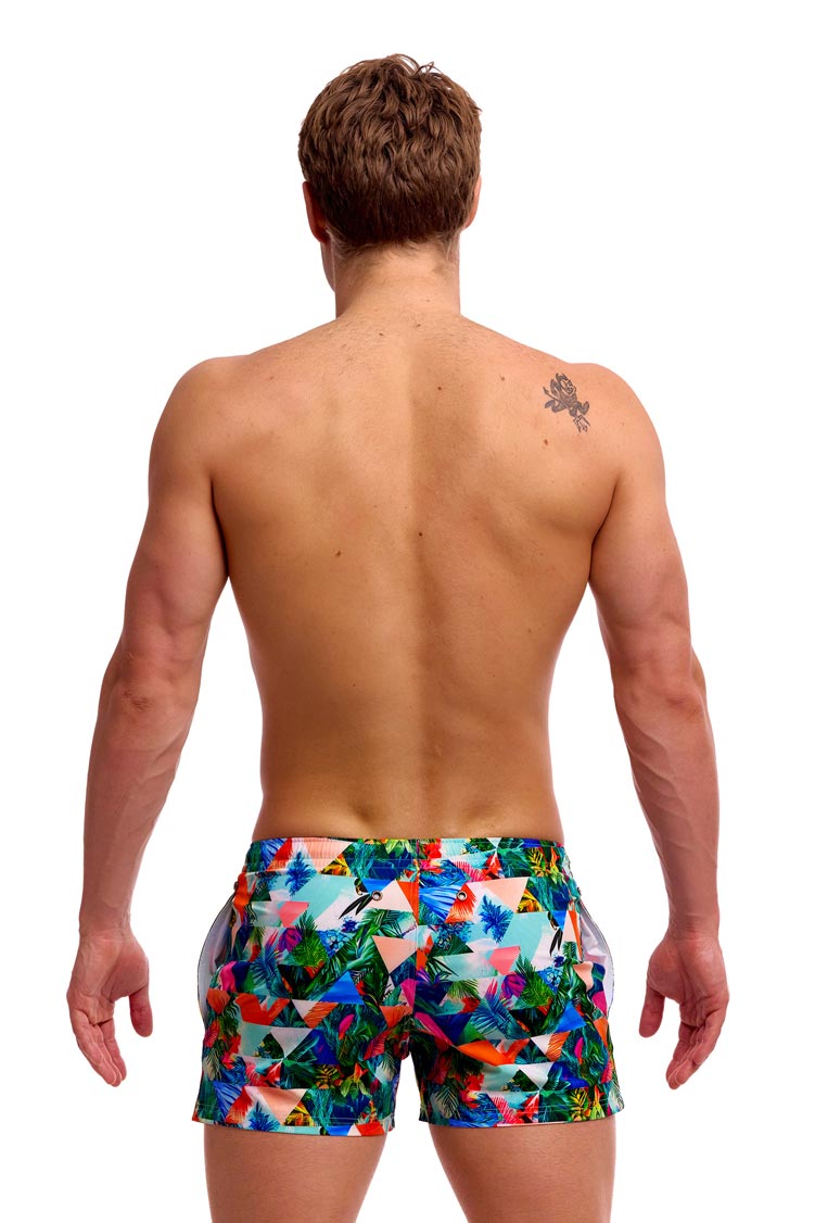 Funky Trunks Mens Shorty Shorts Short - Palm Prism