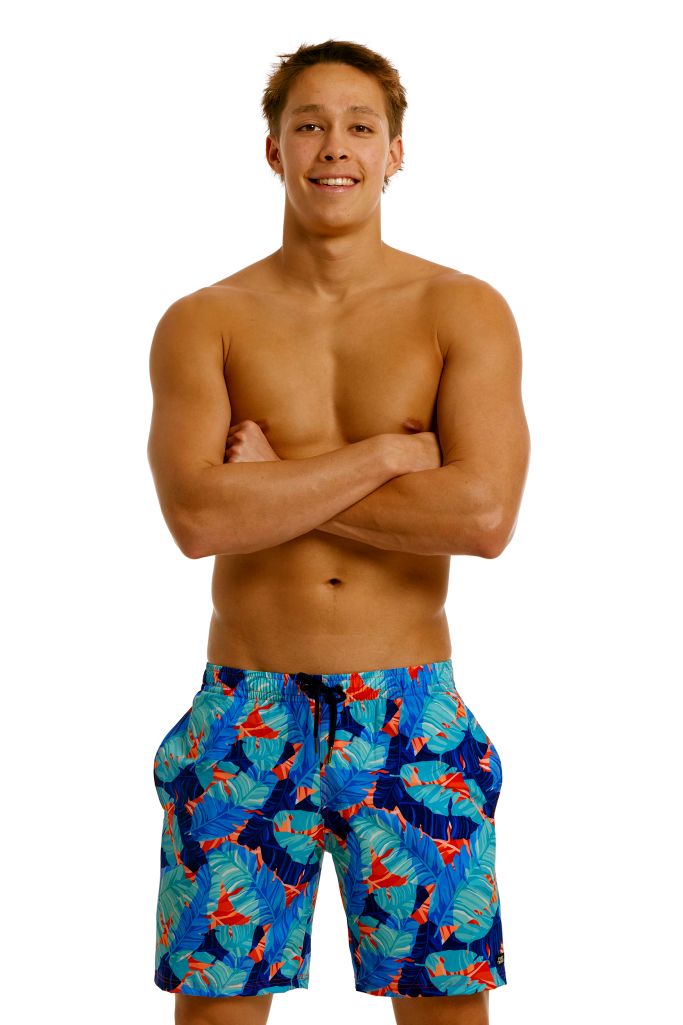 Funky Trunks Mens Long Johnny Short Lotsa Leaves