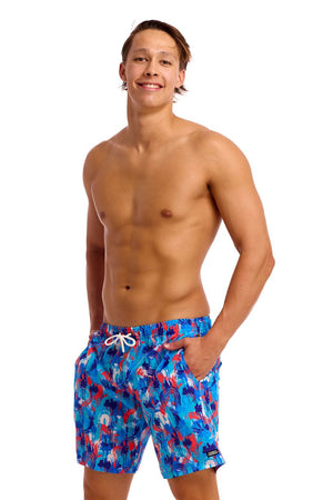 Funky Trunks Mens Long Johnny Short - Messy Messy Messy