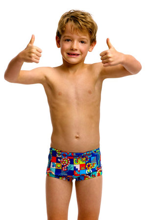 Funky Trunks Toddler Boys Printed Trunks - Bored Games