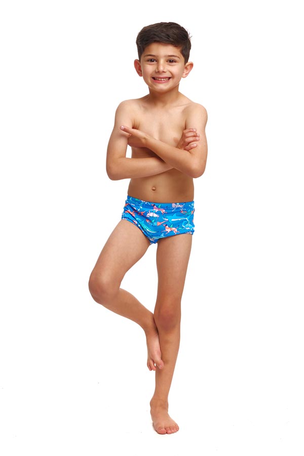 Funky Trunks Toddler Boys Trunks - Fin Swimming