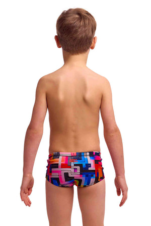 Funky Trunks Toddler Boys Printed Trunks - Putty Rules