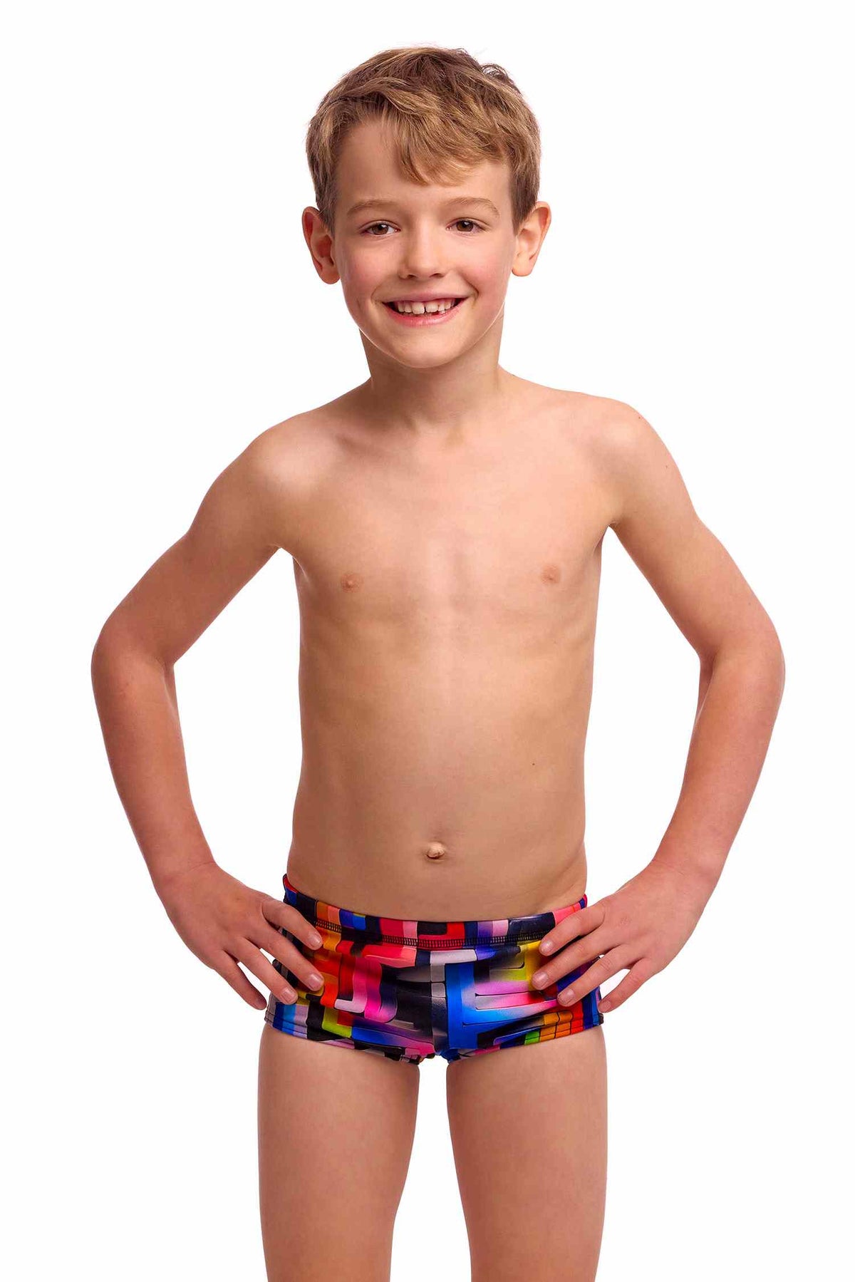 Funky Trunks Toddler Boys Printed Trunks - Putty Rules