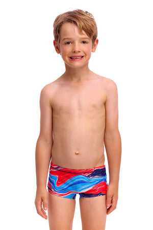 Funky Trunks Toddler Boys Printed Trunks - Wave Craze