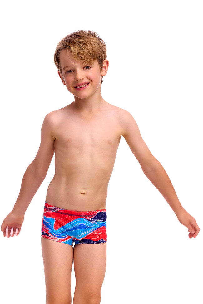 Funky Trunks Toddler Boys Printed Trunks - Wave Craze