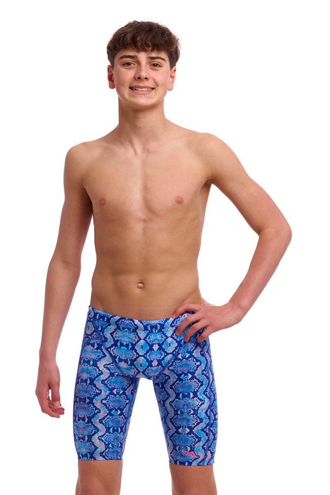 Funky Trunks Boys Training Jammers - Blue Viper