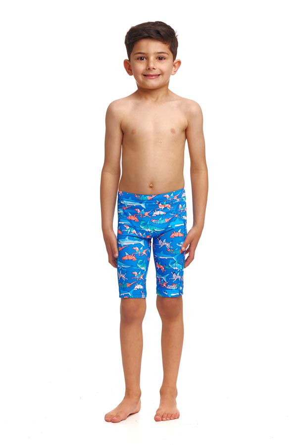 Funky Trunks Toddler Boys Miniman Jammers - Fin Swimming