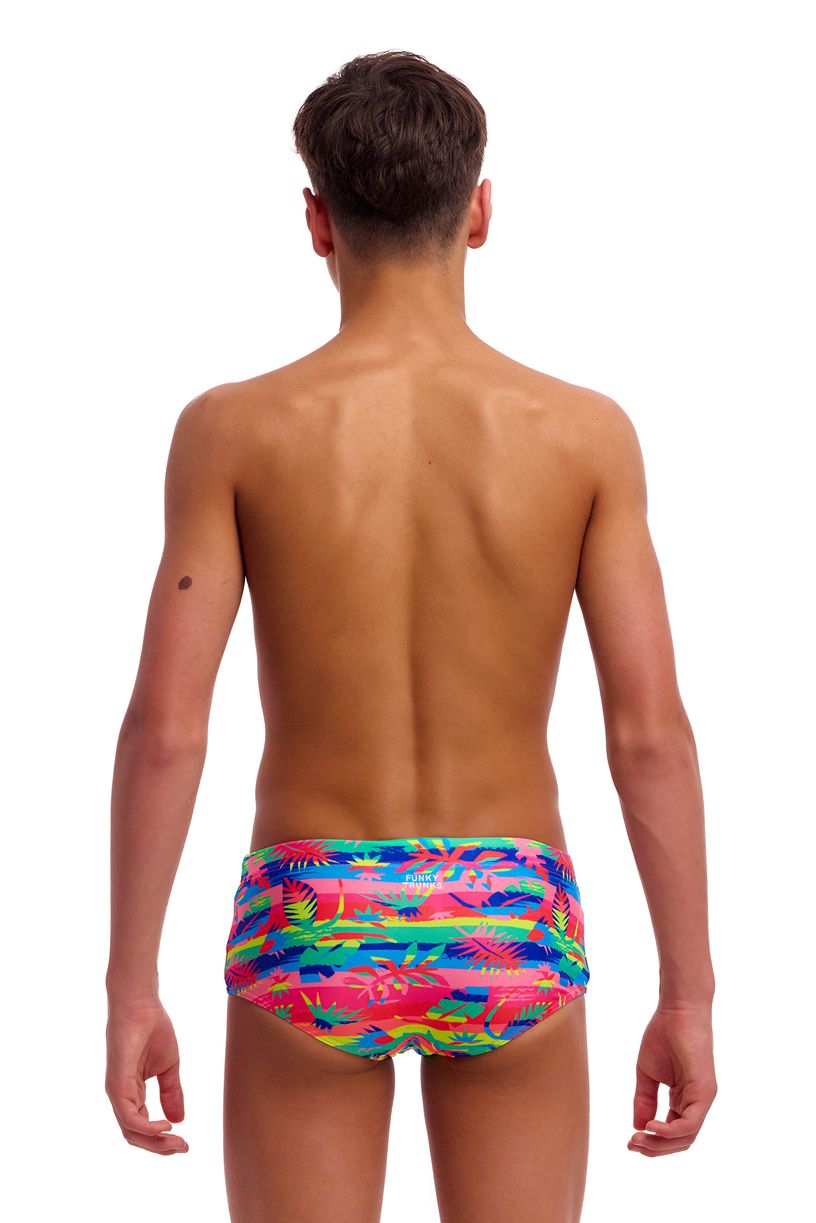Funky Trunks Boys Sidewinder Trunks - Free Foliage