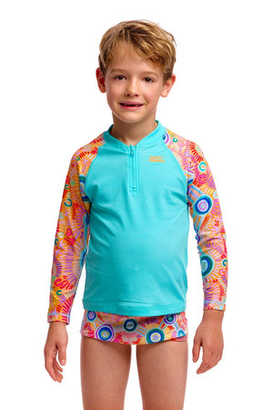 Funky Trunks Toddler Boys Zippy Rash Vest - Kulin Colour