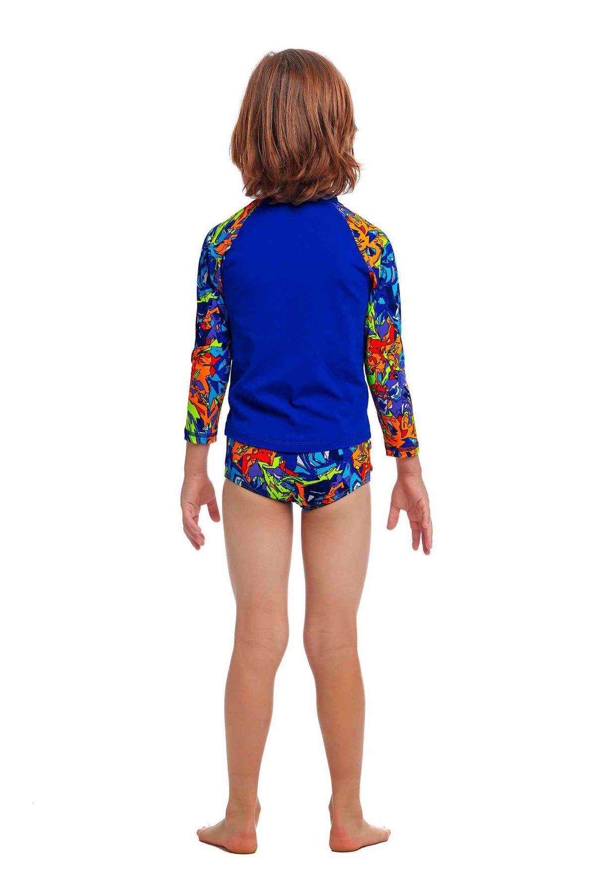 Funky Trunks Toddler Boys Zippy Rash Vest - Mixed Mess