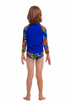 Funky Trunks Toddler Boys Zippy Rash Vest - Mixed Mess