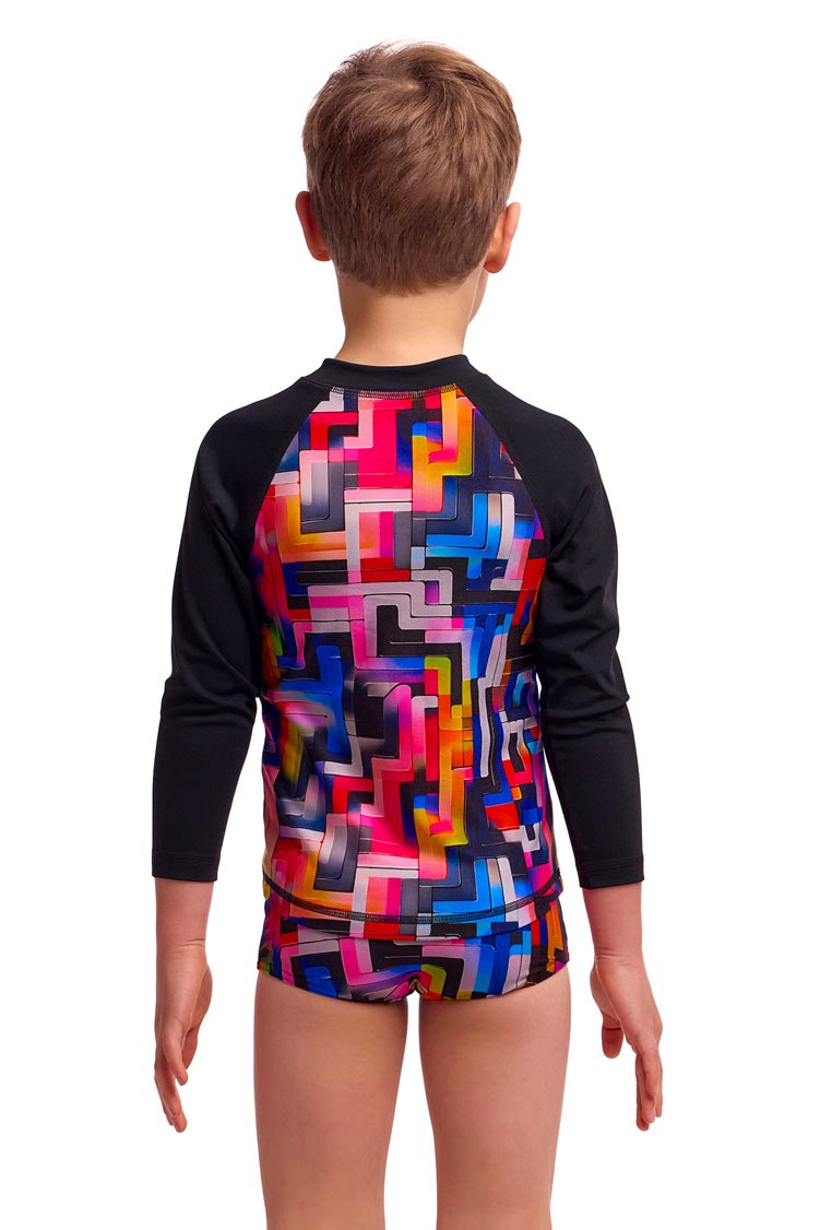 Funky Trunks Toddler Boys Zippy Rash Vest - Putty Rules