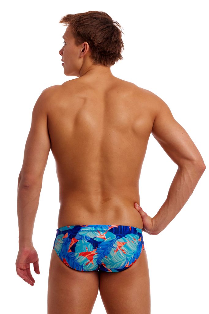 Funky Trunks Mens Seamed Brief Lotsa Leaves