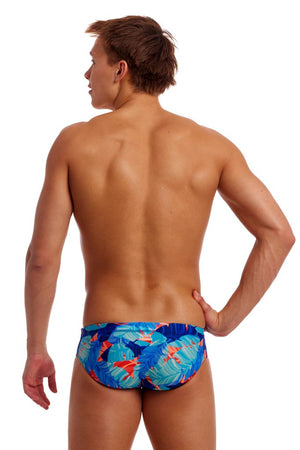 Funky Trunks Mens Seamed Brief Lotsa Leaves
