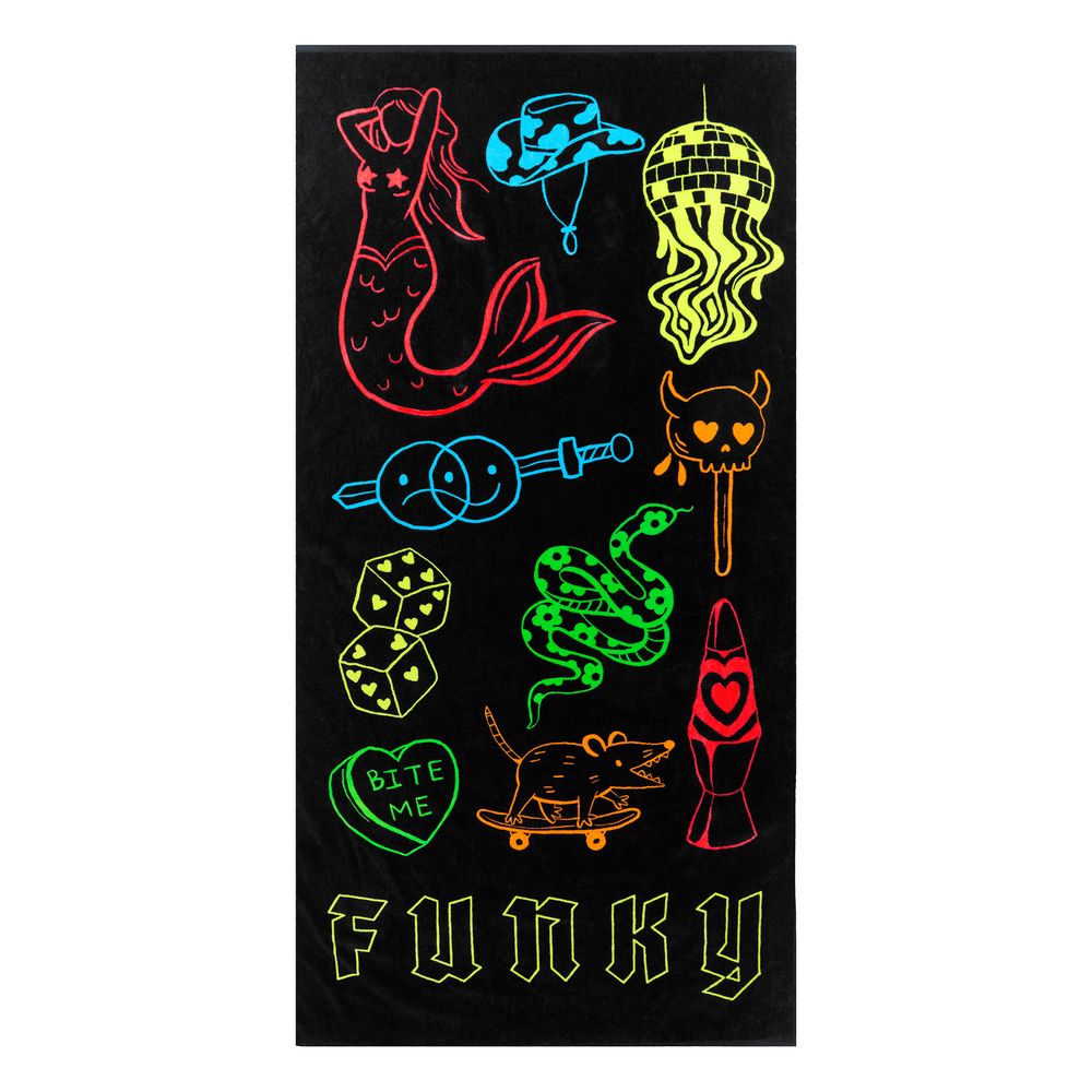 Funky Trunks Cotton Towel - Doodles image 1