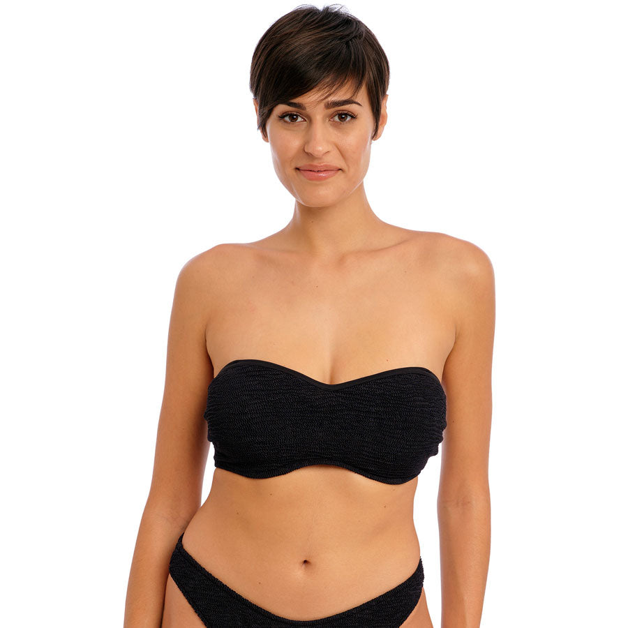 Freya UW Bandeau Bikini Top - Ibiza Waves Black