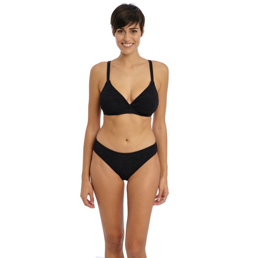 Freya UW Plunge Bikini Top - Ibiza Waves Black