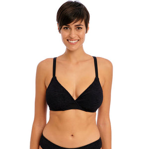 Freya UW Plunge Bikini Top - Ibiza Waves Black