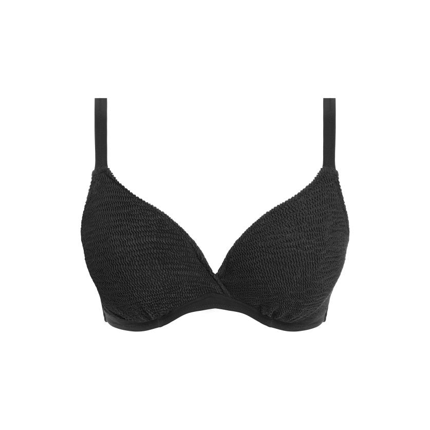 Freya UW Plunge Bikini Top - Ibiza Waves Black