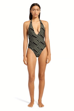 Jets Ladies Plunge One Piece - Mirage