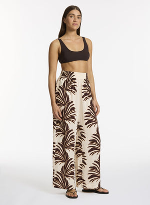 Jets Wide Leg Pant - Dahlia Palm