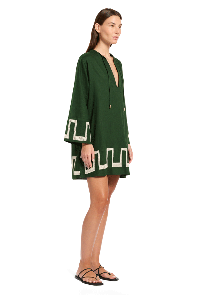 Jets Embroidered Mini Kaftan - Tirari Nights