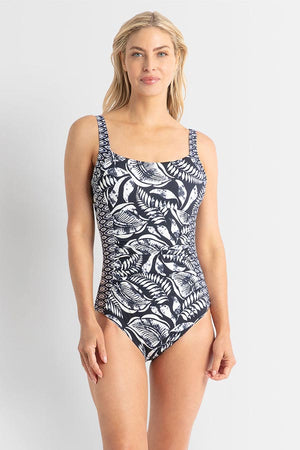 Jantzen Ruched Square Neck One Piece - Waterloo