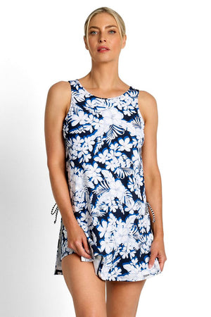 Jantzen Tie Side Swim Dress - Anchor