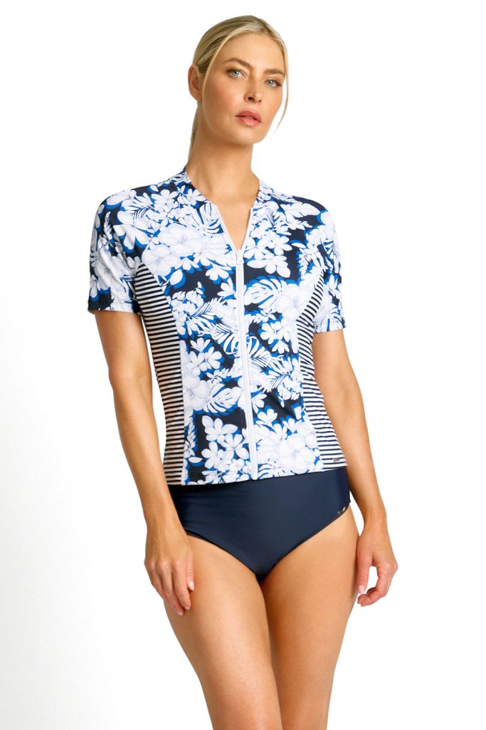 Jantzen Short Sleeve Mastectomy Rashie - Anchor