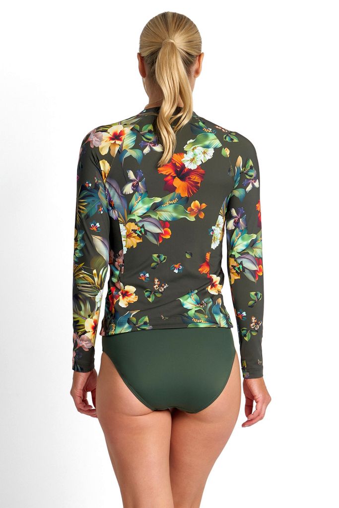Jantzen Long Sleeve Mastectomy Rashie - Hibiscus