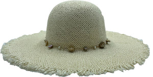 Kato Design Freyed Edge Straw hat