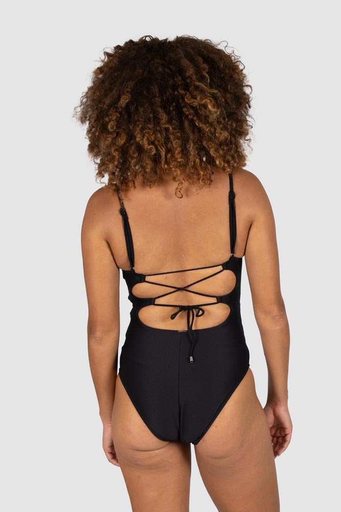 Baku V Neck One Piece - Rococco