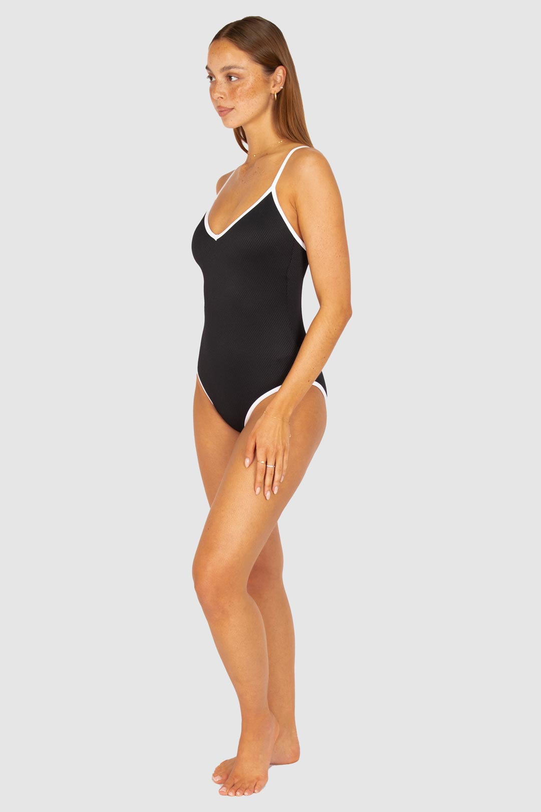Baku V Neck One Piece - Rococco