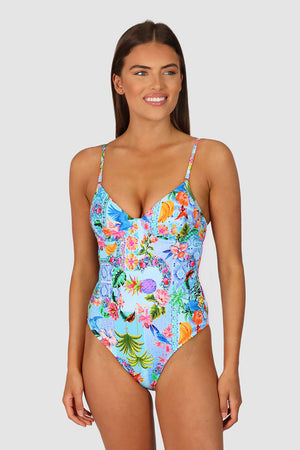 Baku Retro Underwire One Piece - Sardinia