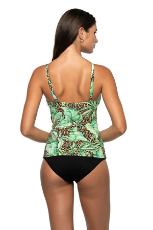 Niptuck Louise Multifit Ruched Front Tankini Top - Exotic Eden
