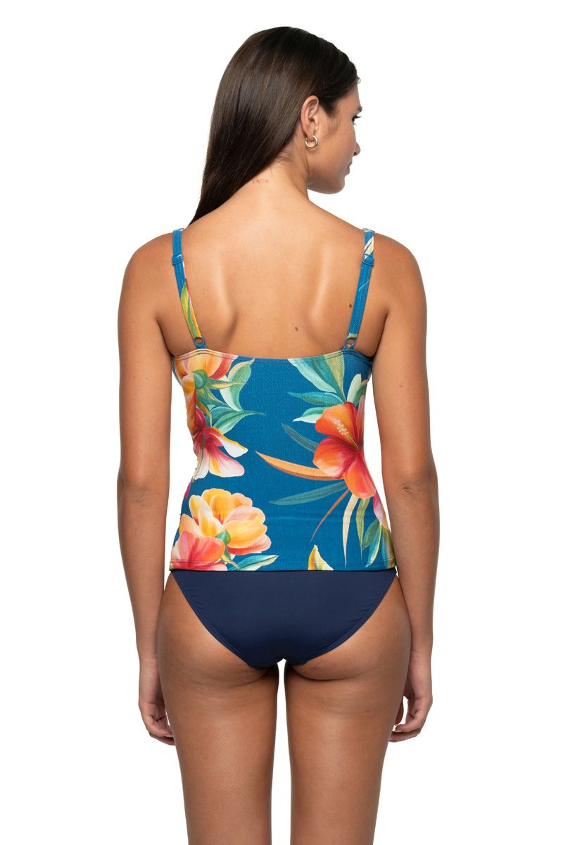 Nip Tuck Louise Multifit Ruched Front Tankini Top - Hula Hula